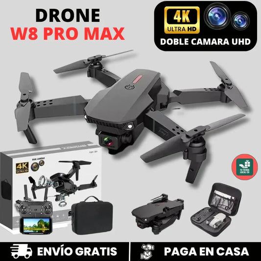 NUEVO DRONE  W8 PRO MAX 2025 CON INTELIGENCIA ARTIFICIAL - 2 BATERIAS ADICIONALES Y ESTUCHE DE REGALO